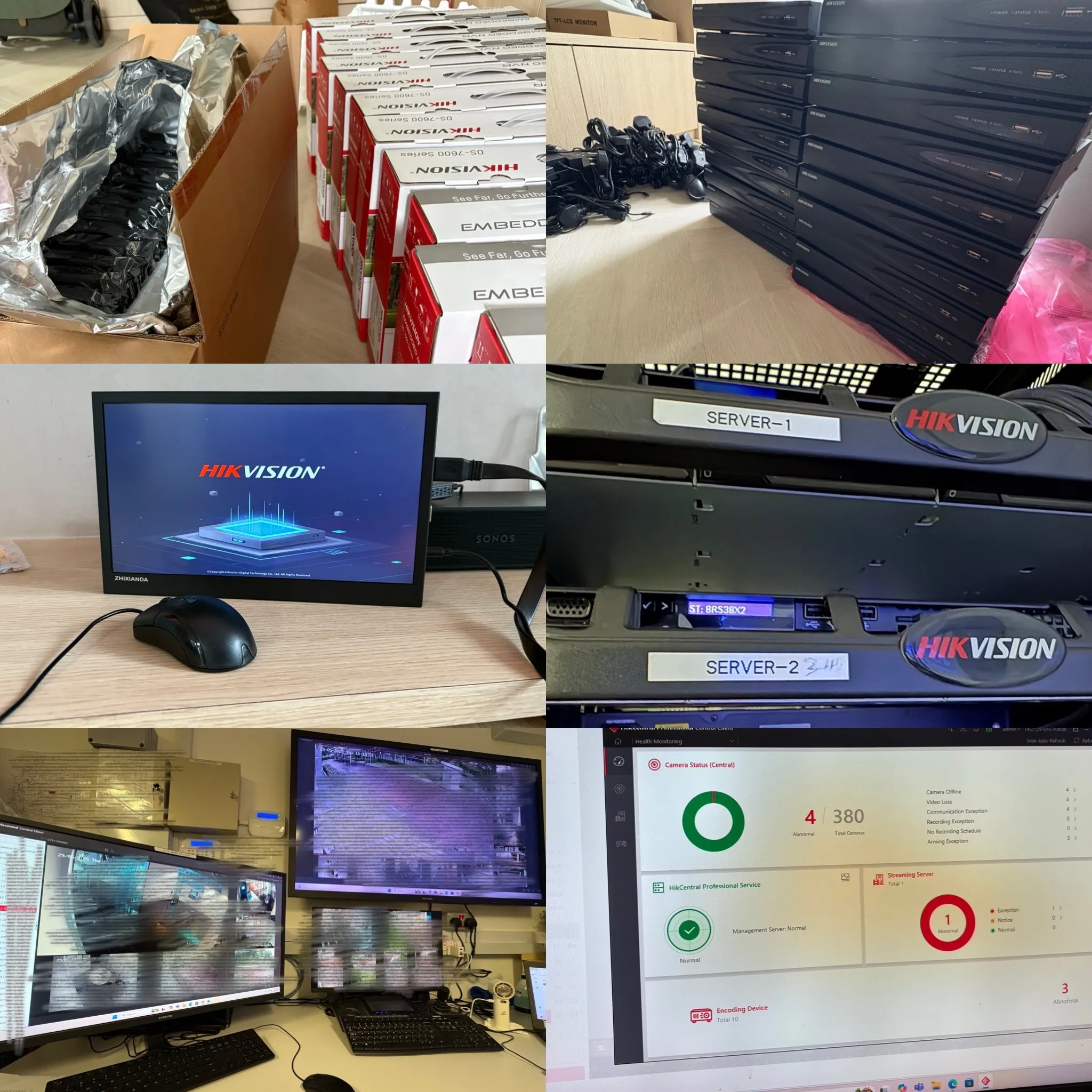 Hikvision Commercial Office CCTV installation for a Singapore retail outlet featuring a discreet white dome IP camera and neat ceiling mounting